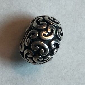 Authentic Pandora Retired Sterling Silver Swirl Spacer Charm